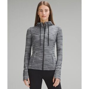 Lululemon Define Jacket Women's 4‎ Heather Gray Hooded Full Zip Stretch Gym Yoga